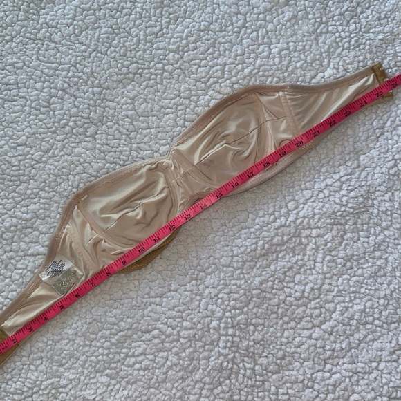 VTG Shoshanna gold bikini swimsuit strapless bandeau bathing suit top M/L B - Picture 10 of 11